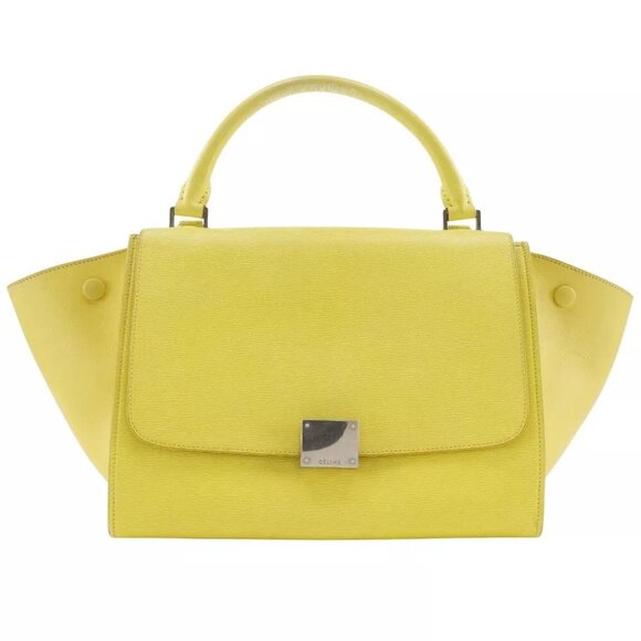 CELINE Trapeze Small Handbag 174683 yellow Calfskin Women - Picture 1 of 12